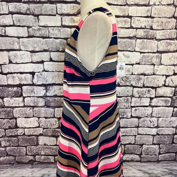 Derek Heart NWT Multicolored Tank Style Dress Size 2X - Picture 4 of 10